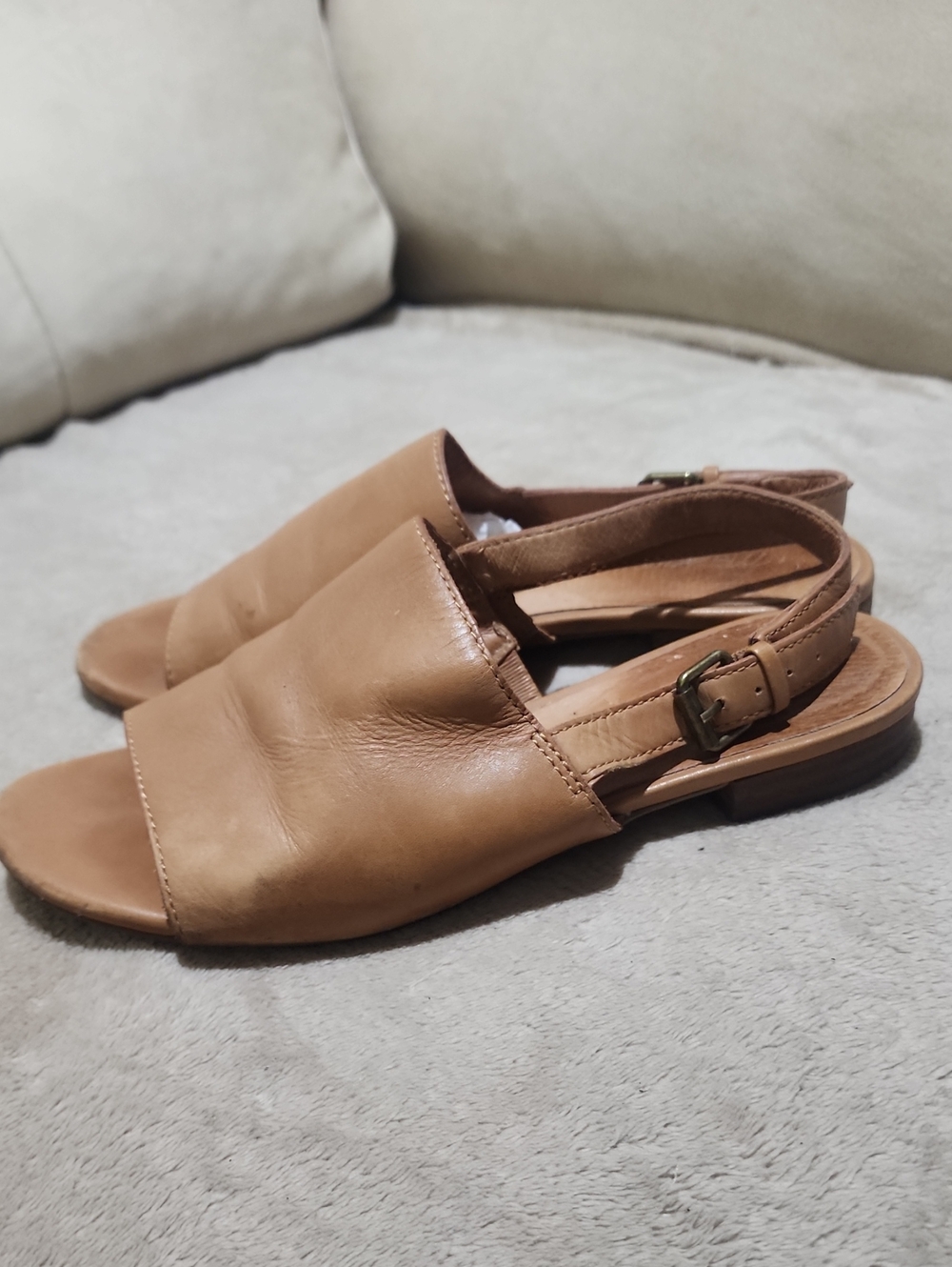 Madewell Noelle Slingback Sandal - Cognac Tan Leather - Picture 6 of 9